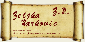 Željka Marković vizit kartica